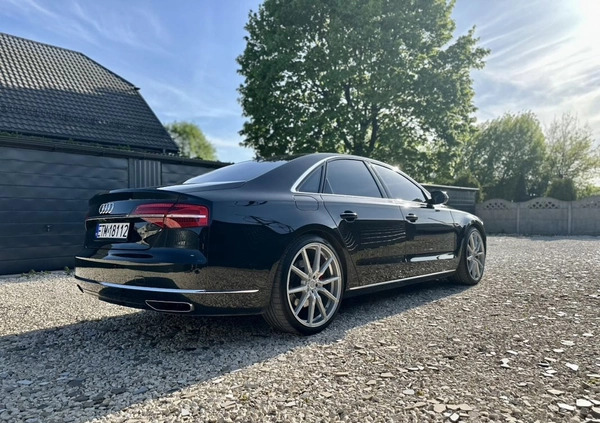 Audi A8 cena 130000 przebieg: 222400, rok produkcji 2013 z Okonek małe 466